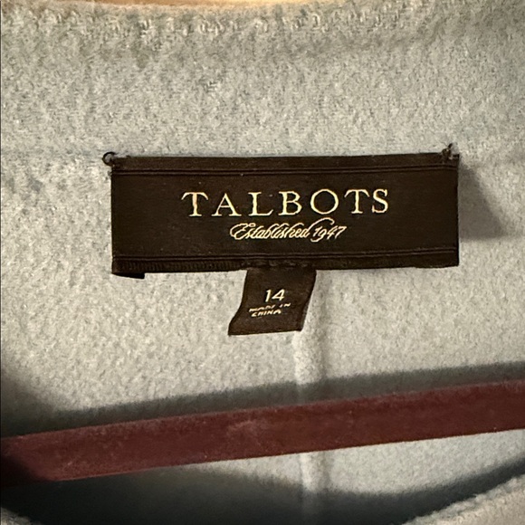 Talbots Sky Blue Ruffle-Front Blazer - Picture 2 of 5